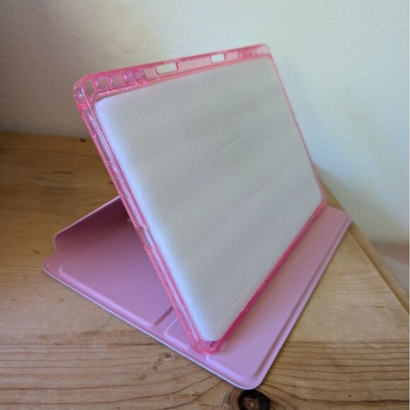 Samsung Galaxy Tab S9 11" Rotating Case Pink Glitter - Picture 2 of 3